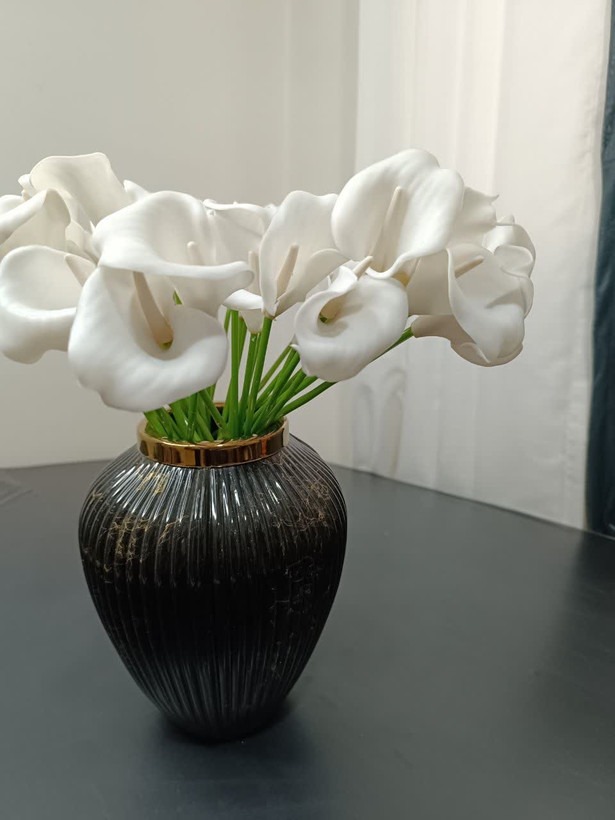 گل مصنوعی شیپوری سیلیکونی دسته 12 عددی